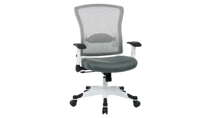 Grey Fabric Mesh Seat