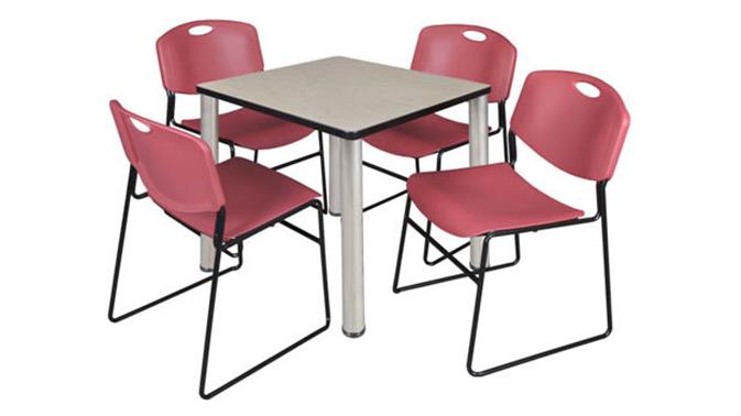 Maple/ Chrome/ Burgundy