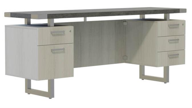Stone Gray Top: White Ash Base