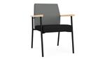 Asteroid Open House Fabric / Black Open House Fabric / Black Steel Finish / Natural Arm Cap