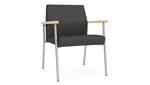 Graphite Dillon Polyurethane / Silver Finish / Natural Maple Armrests