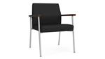 Black Dillon Polyurethane / Silver Finish / Riftwood Walnut Armrests