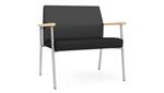 Graphite Dillon Polyurethane  / Black Dillon Polyurethane / Silver Finish / Natural Arm Cap