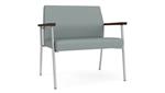Lucid Dillon Polyurethane / Silver Finish / Riftwood Walnut Armrests