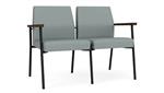 Lucid Dillon Polyurethane / Black Steel Finish / Riftwood Walnut Armrests