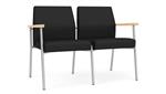 Black Dillon Polyurethane / Silver Finish / Natural Maple Armrests