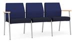 Cobalt Open House Fabric / Navy Open House Fabric / Silver Finish / Natural Arm Cap