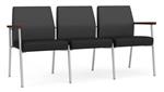 Graphite Dillon Polyurethane / Black Dillon Polyurethane / Silver Finish / Riftwood Walnut Arm Cap