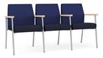 Cobalt Open House Fabric / Navy Open House Fabric / Silver Finish / Natural Arm Cap