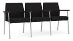 Black Open House Fabric / Silver Finish / Riftwood Walnut Armrests