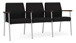 Black Open House Fabric / Silver Finish / Riftwood Walnut Armrests
