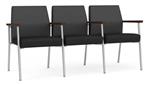 Graphite Dillon Polyurethane / Black Dillon Polyurethane / Silver Finish / Riftwood Walnut Arm Cap