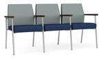 Lucid Dillon Polyurethane / Ocean Dillon Polyurethane / Silver Finish / Riftwood Walnut Arm Cap