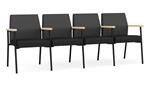 Graphite Dillon Polyurethane / Black Dillon Polyurethane / Black Steel Finish /Natural Arm Cap