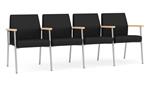 Black Dillon Polyurethane / Silver Finish / Natural Maple Armrests