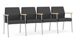 Graphite Dillon Polyurethane / Silver Finish / Natural Maple Armrests