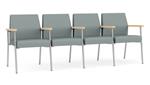 Lucid Dillon Polyurethane / Silver Finish / Natural Maple Armrests