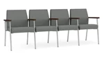 Asteroid Open House Fabric / Silver Finish / Riftwood Walnut Armrests