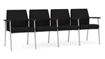 Black Open House Fabric / Silver Finish / Riftwood Walnut Armrests