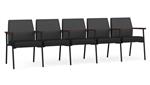 Graphite Dillon Polyurethane / Black Dillon Polyurethane / Black Steel Finish  / Riftwood Walnut Arm