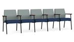 Lucid Dillon Polyurethane  / Ocean Dillon Polyurethane / Black Steel Finish / Riftwood Walnut ArmCap