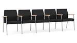 Black Dillon Polyurethane / Silver Finish / Natural Maple Armrests