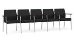 Black Dillon Polyurethane / Silver Finish / Riftwood Walnut Armrests