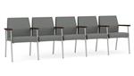 Asteroid Open House Fabric / Silver Finish / Riftwood Walnut Armrests