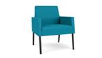 Waterfall Open House Fabric/Black Steel Finish Legs