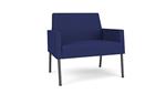 Cobalt Open House Fabric/Charcoal Finish Legs
