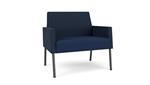 Blueberry Reframe Fabric/ Ink Modena Polyurethane/Charcoal Finish Legs