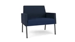 Blueberry Reframe Fabric/ Ink Modena Polyurethane/Charcoal Finish Legs