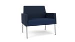 Blueberry Reframe Fabric/ Ink Modena Polyurethane/Silver Finish Legs