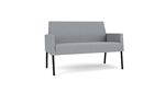 Fog Rise Fabric/Black Steel Finish Legs