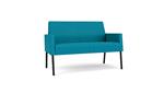 Waterfall Open House Fabric/Black Steel Finish Legs