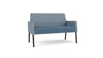 Rain Song Rise Fabric/ Titan Modena Polyurethane/Black Steel Finish Legs