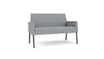 Fog Rise Fabric/Charcoal Finish Legs