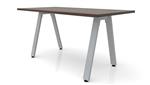 Modern Walnut / Silver Legs