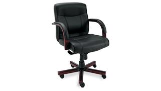 Office Chairs Alera Mid Back Leather Swivel Chair