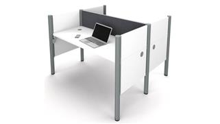 Workstations & Cubicles Bestar Office Furniture Double Face to Face Workstation - White with Tack Boards
