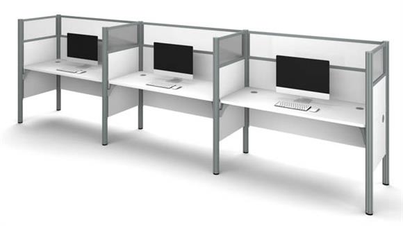 Workstations & Cubicles Bestar Office Furniture Triple Workstation