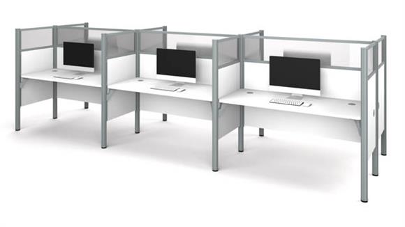 Workstations & Cubicles Bestar Office Furniture Six Person Telemarketing Workstation