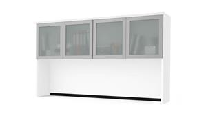 Hutches Bestar Office Furniture Hutch with Frosted Glass Doors