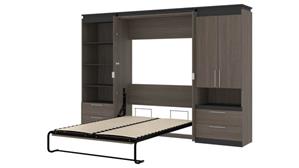 Murphy Beds Bestar Office Furniture 118" W Full Murphy Bed and Multifunctional Storage with Drawers