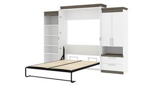 Murphy Beds Bestar Office Furniture 124" W Queen Murphy Bed with Multifunctional Storage
