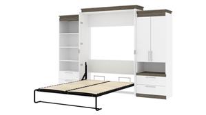 Murphy Beds - Queen Bestar Office Furniture 124in W Queen Murphy Bed and Multifunctional Storage with Drawers