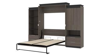 Murphy Beds - Queen Bestar Office Furniture 124" W Queen Murphy Bed and Multifunctional Storage with Drawers