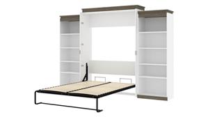 Murphy Beds - Queen Bestar Office Furniture 124" W Queen Murphy Bed with 2 Shelving Units