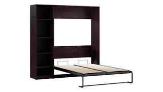Murphy Beds - Full Bestar Office Furniture 79in W Full Murphy Bed with Closet Organizer