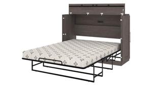 Full Size Beds Bestar Office Furniture 61in W Free-Standing Full Cabinet Bed with Mattress